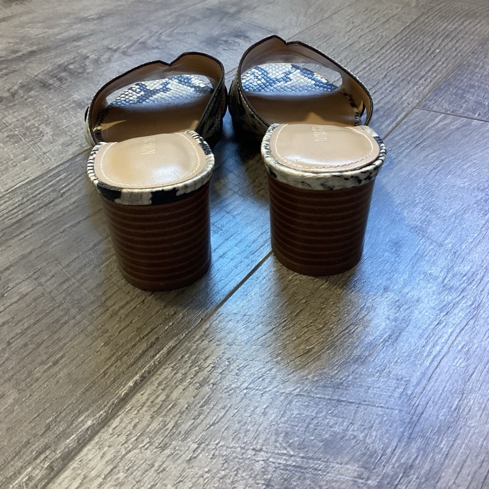 Nine West Andre Snakeskin Heel Slides Size 8M - image 4